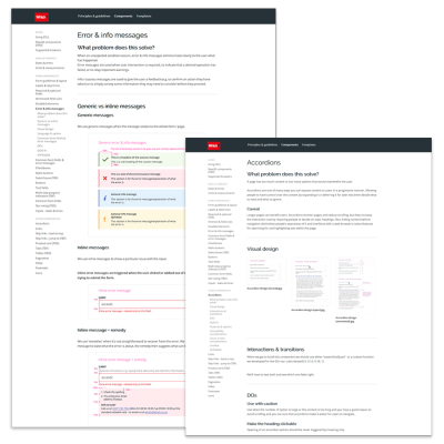 Example Component pages